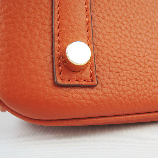 Replica Hermes Birkin 30CM Togo Leather Bag Orange 6088 On Sale - Click Image to Close